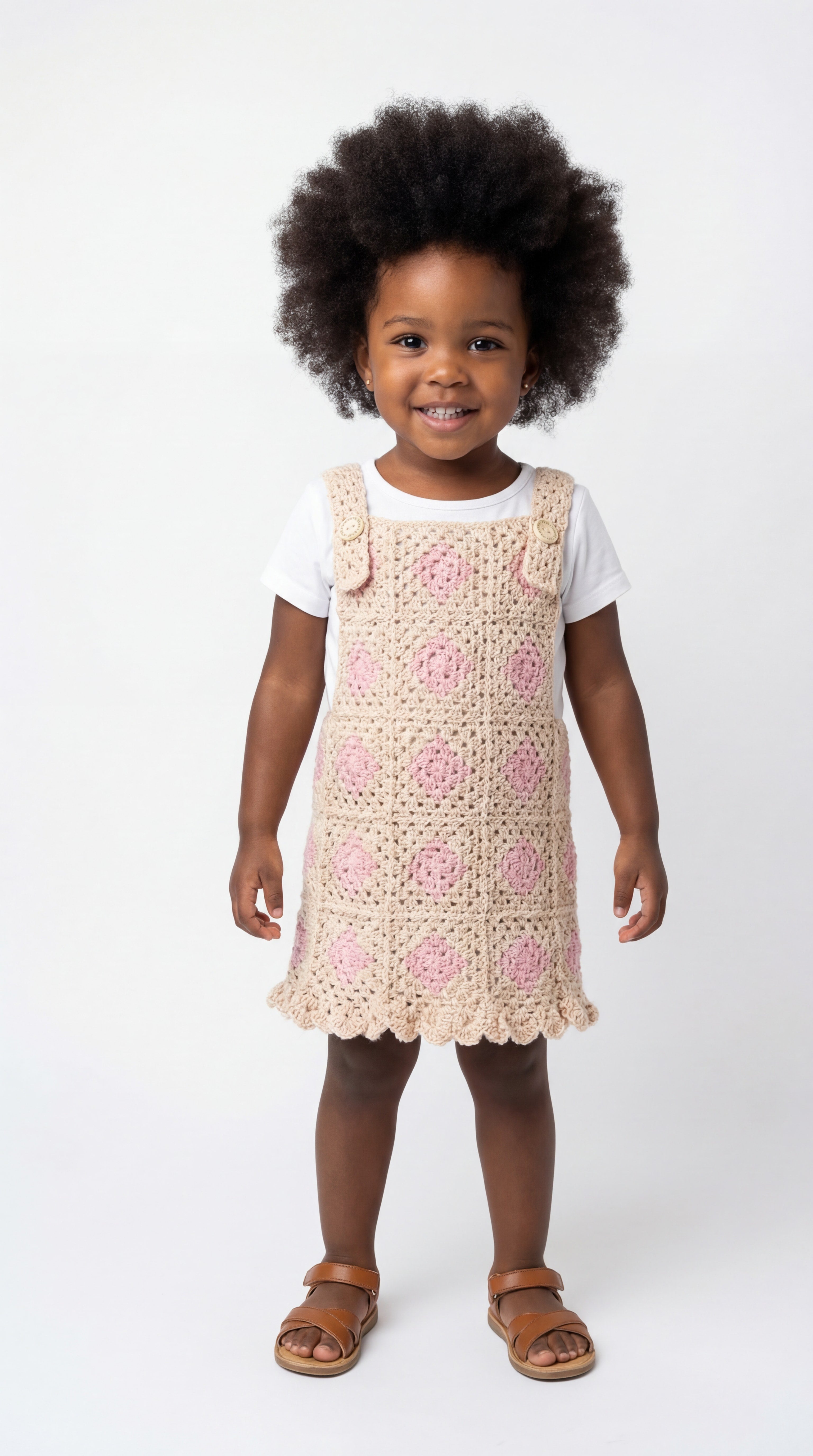Petal Patch Pinafore Dress