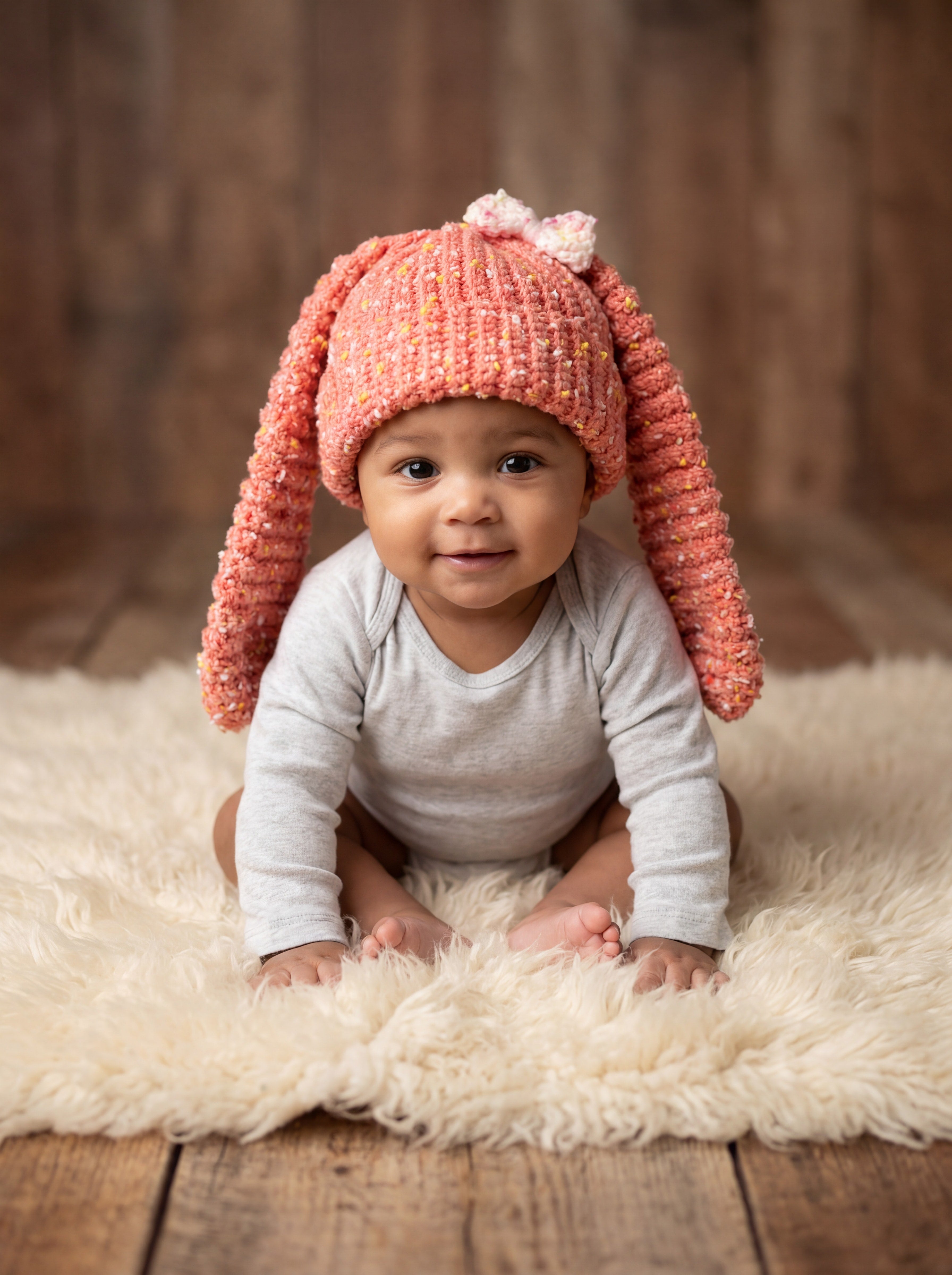 Sprinkle Bunny Bow Beanie