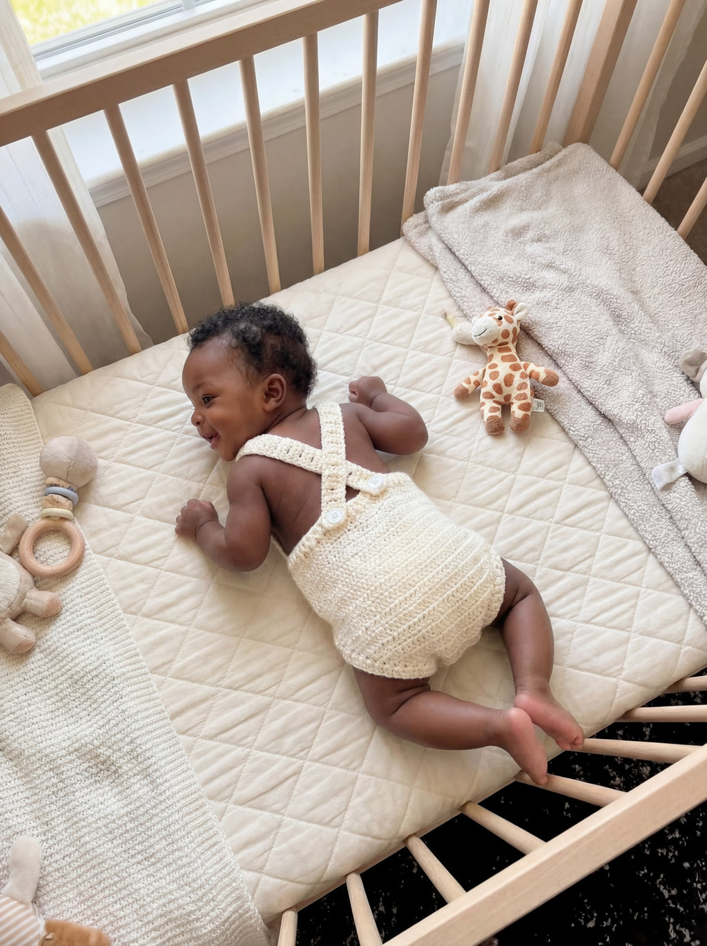 Lattice Pinafore Romper
