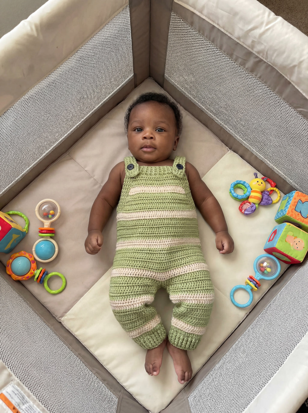Sage Sprout Pinafore Romper