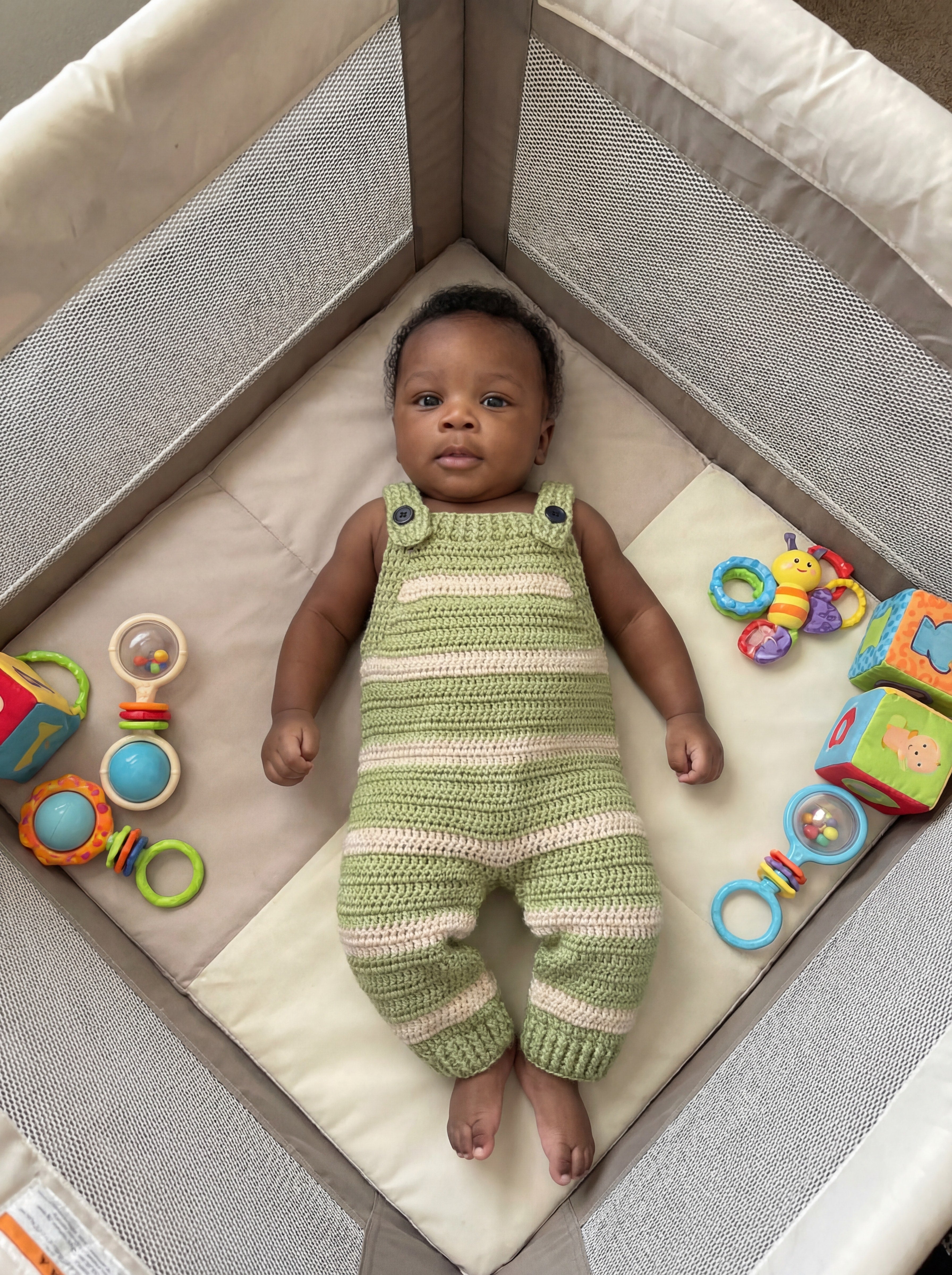 Sage Sprout Pinafore Romper