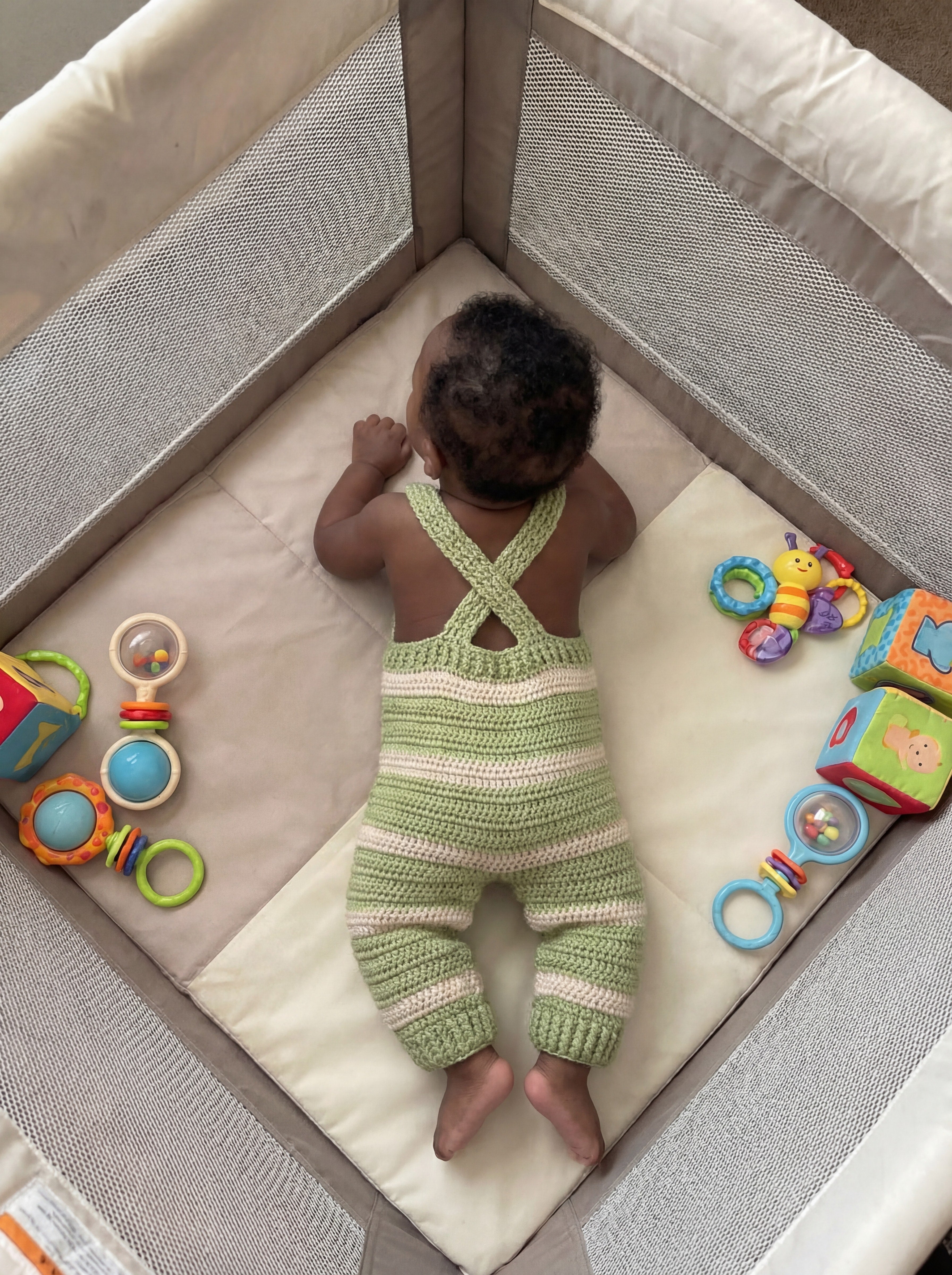 Sage Sprout Pinafore Romper